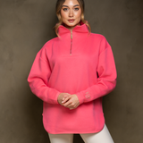 Elle Funnel Neck -  Coral Candy