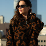 Aztec Elle Sherpa Fleece - Brown