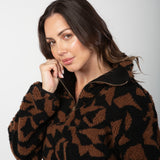 Aztec Elle Sherpa Fleece - Brown