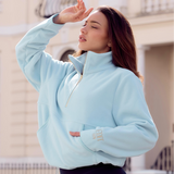 Cosy fleece Powder Blue drawstring