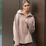 Elle Funnel Neck - Latte restock Feb