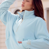 Cosy fleece Powder Blue drawstring