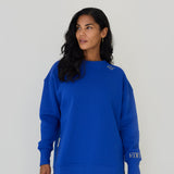 Crawford Cotton blend Crew Neck - ELECTRIC BLUE