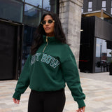 Claudia HALF-ZIP Hunter Green