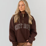 Claudia HALF-ZIP Chocolate Brown