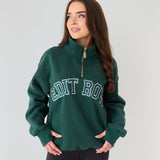 Claudia HALF-ZIP Hunter Green