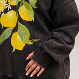 Acid Wash Cotton Crew Lemon