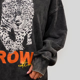 Acid Wash Cotton Crew Cheetah restock September